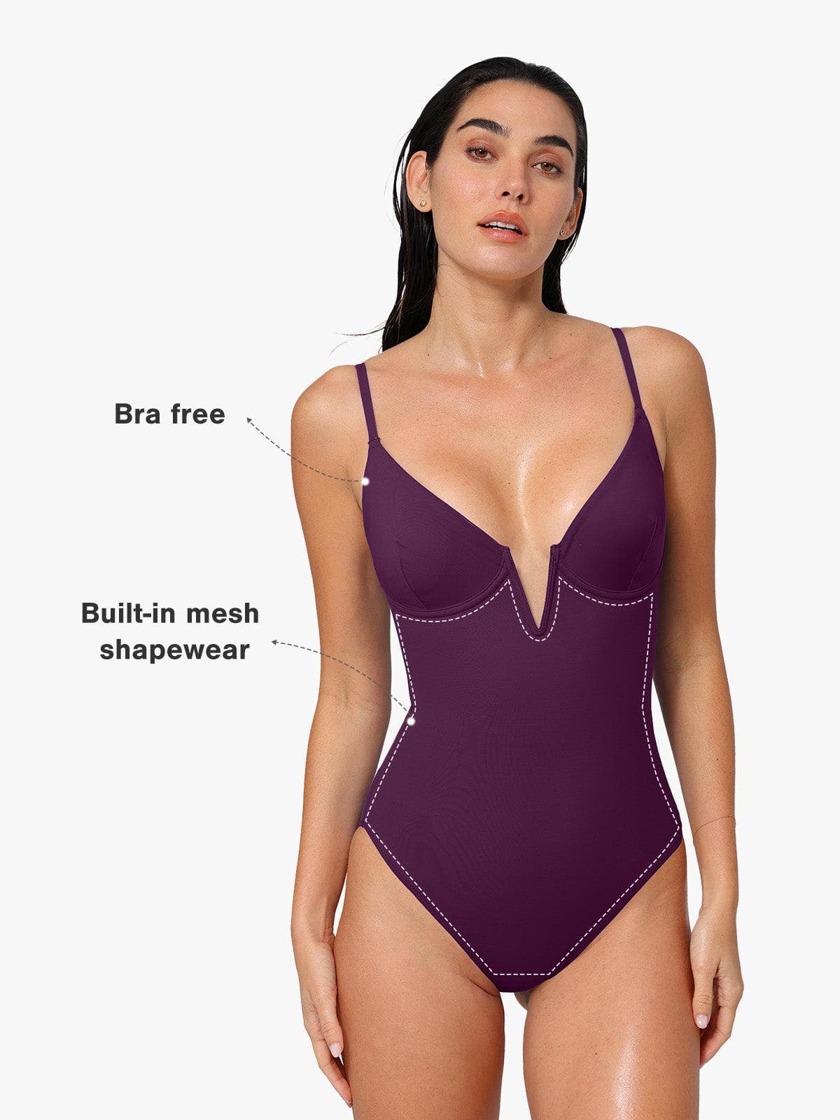 Shapewear Slimming One-Piece Swimsuit Mesh Coverup Set - Image 33
