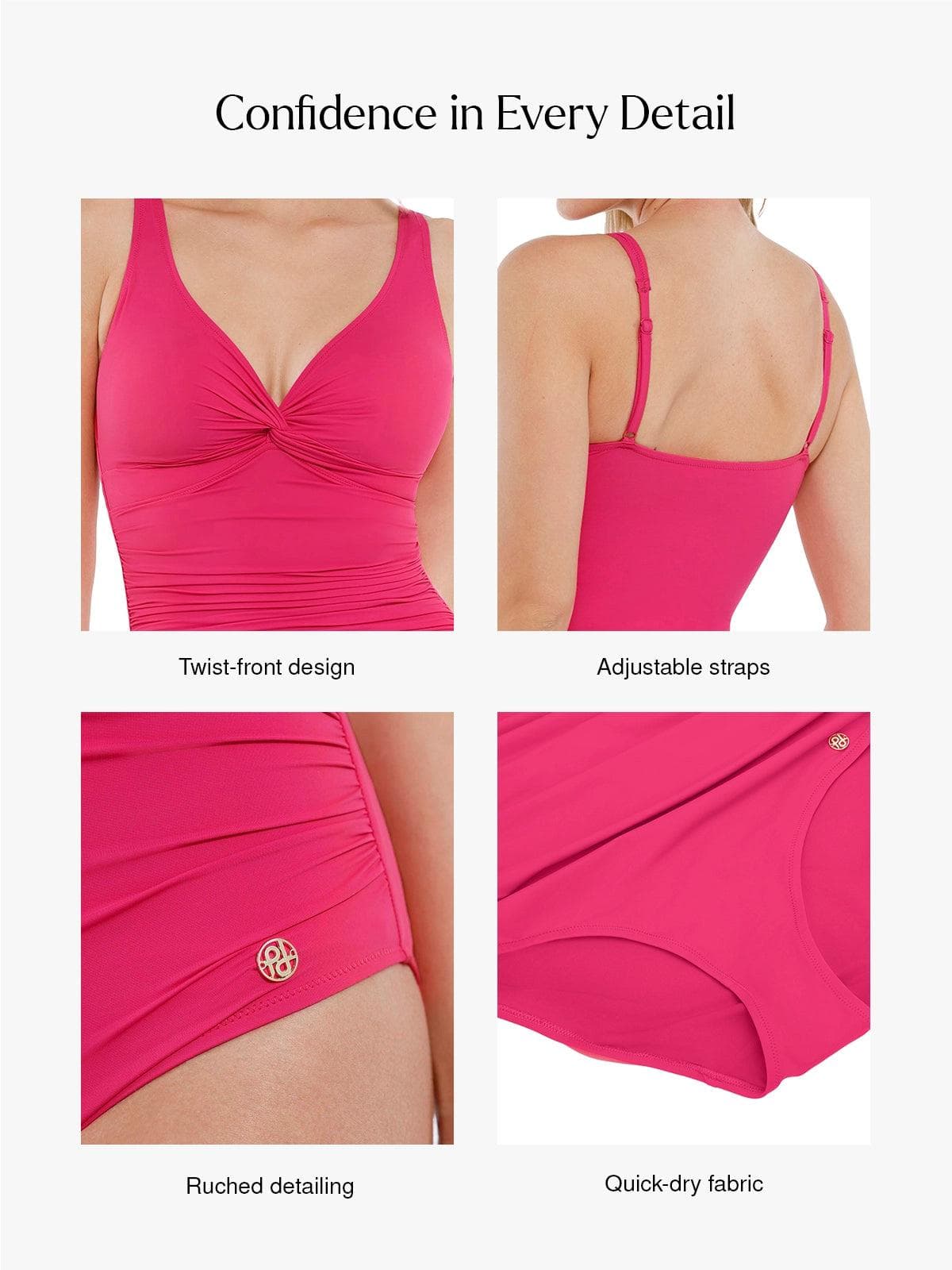 Shapewear Solid Sculpting One-Piece Swimsuit - Image 42