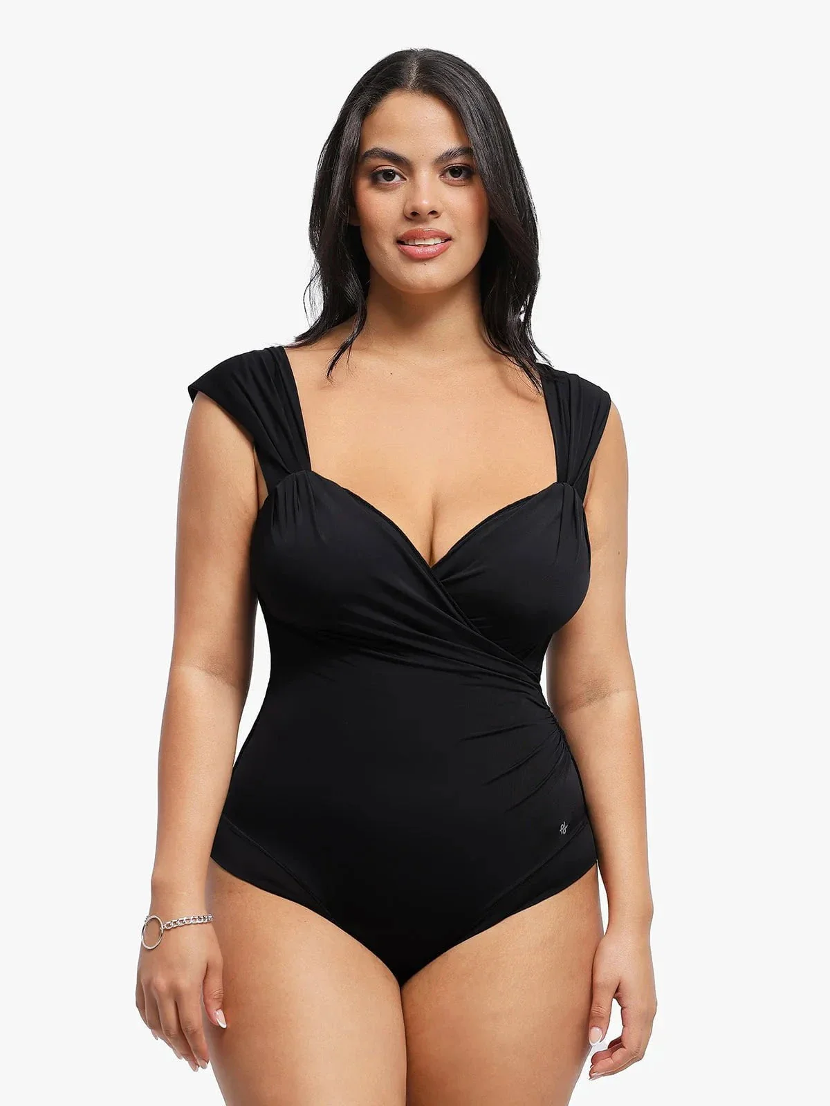 Shapewear Sweet-Heart Neckline Cap Sleeve Bodysuit - Image 12