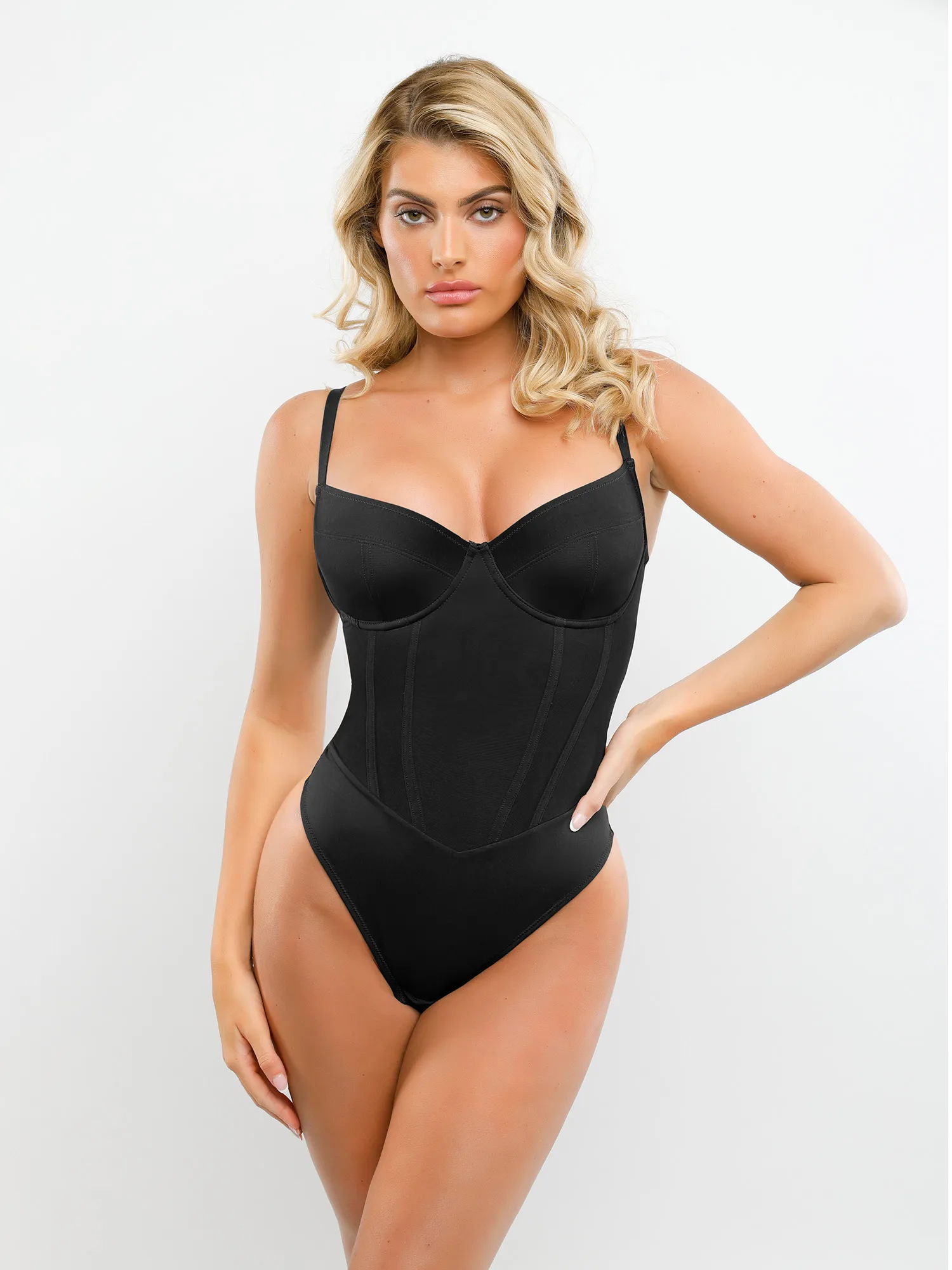 Shapewear Tummy Control Corset Thong Bodysuit For Insiders - Image 6