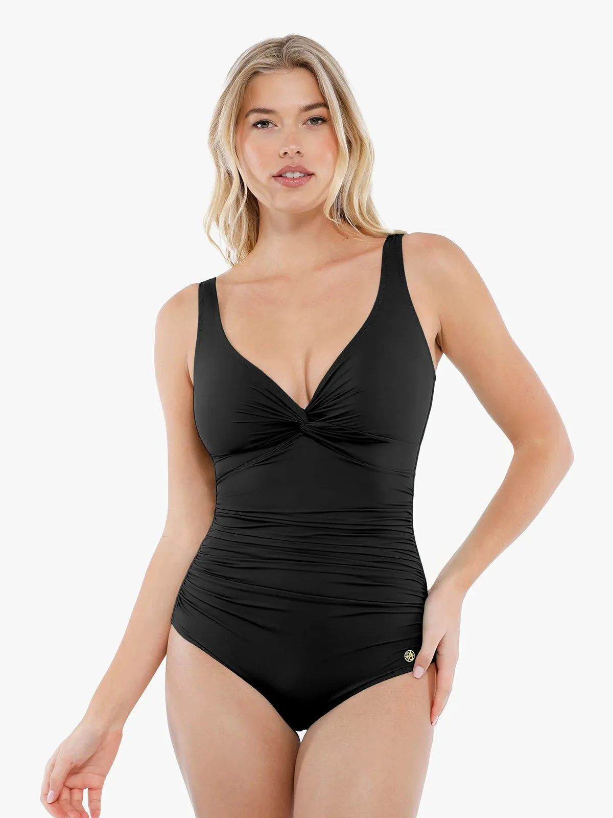 Shapewear Twist Front Ruched Sculpting Swimsuit - Image 8