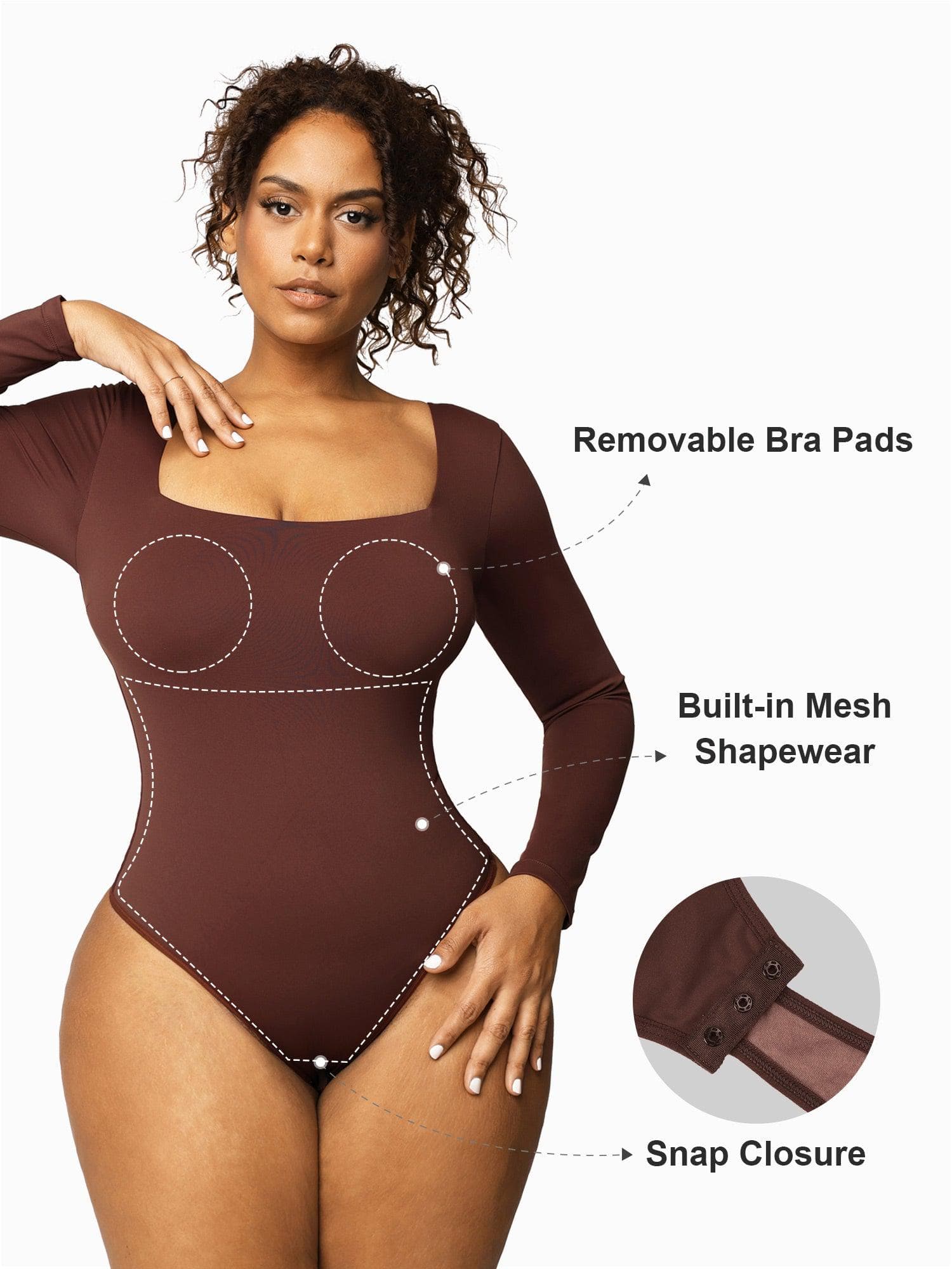 The Shapewear Bodysuits Square Neck Thong - Image 5
