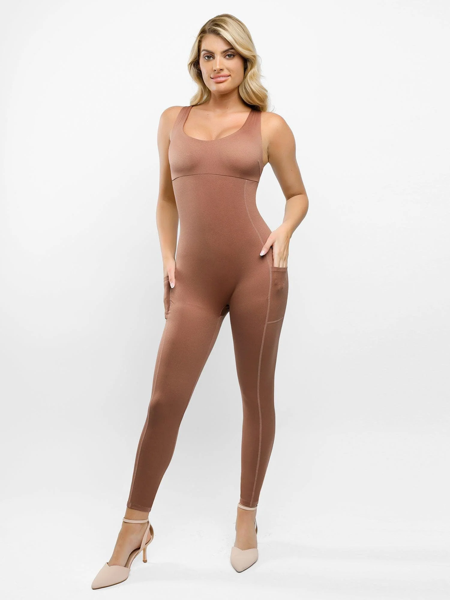 Shapewear U-Neck Thigh Slimming Butt Lift Jumpsuit - Image 8