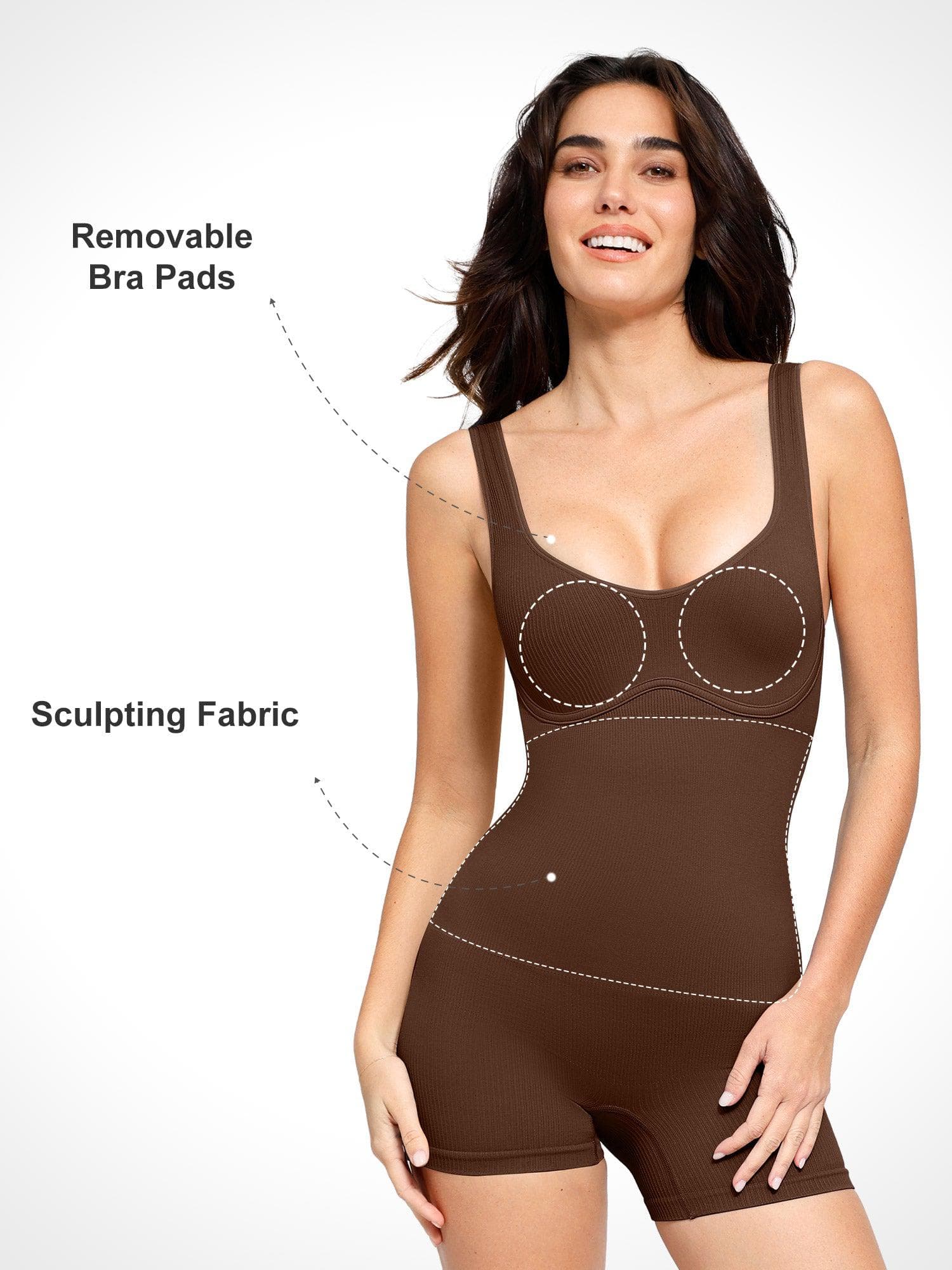 The Shapewear Romper Seamless Ribbed V-Neck For Insiders - Image 19