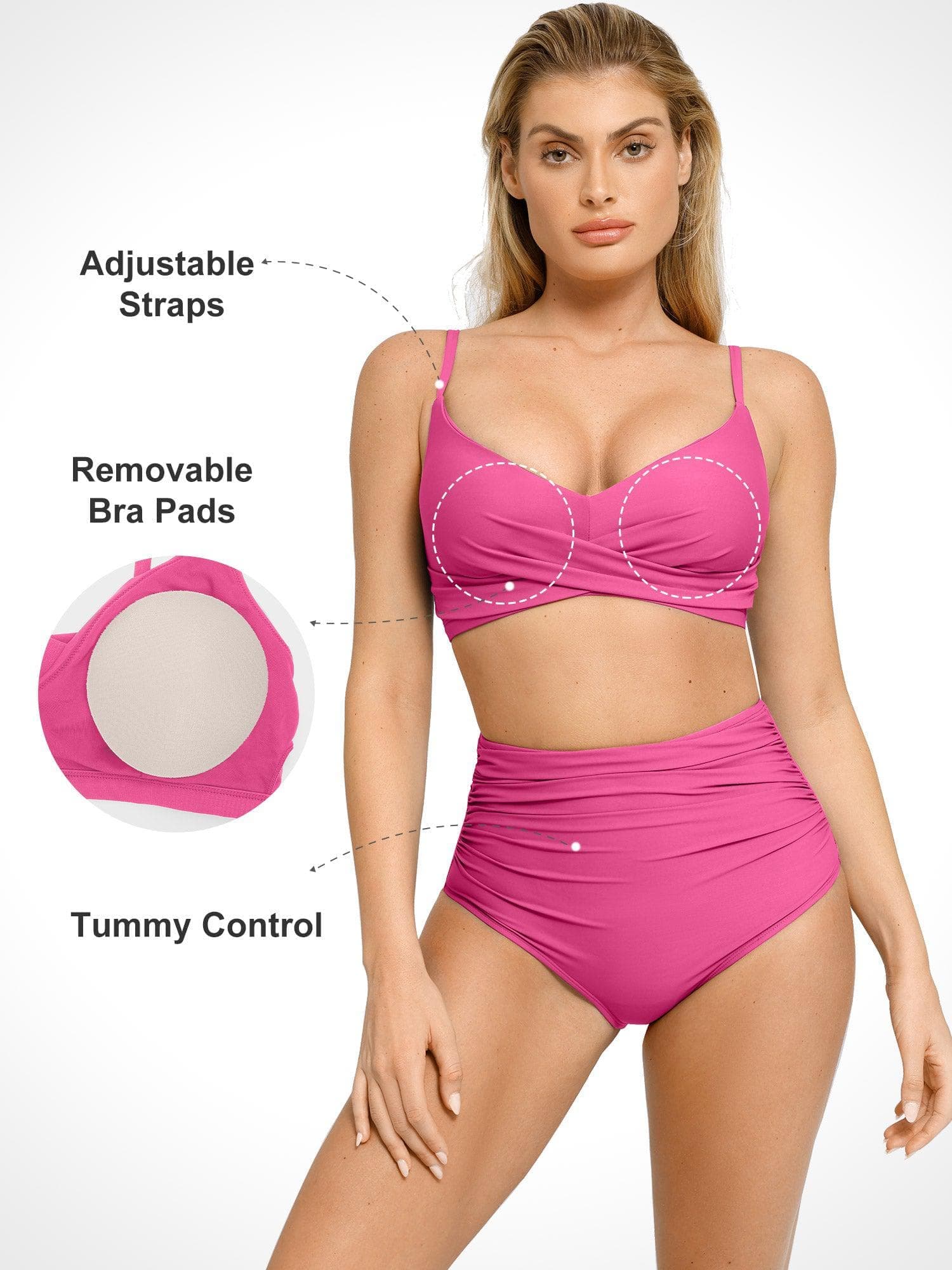 Shapewear Ruched High-Waist Sculpting Bikini Bottom - Image 6