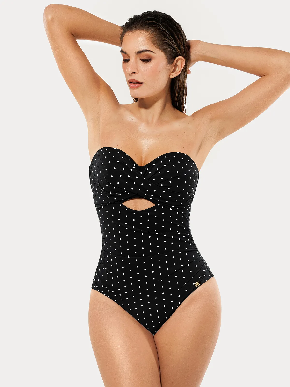 Twist & Shirred Sculpting One-Piece with Removable Straps - Image 10