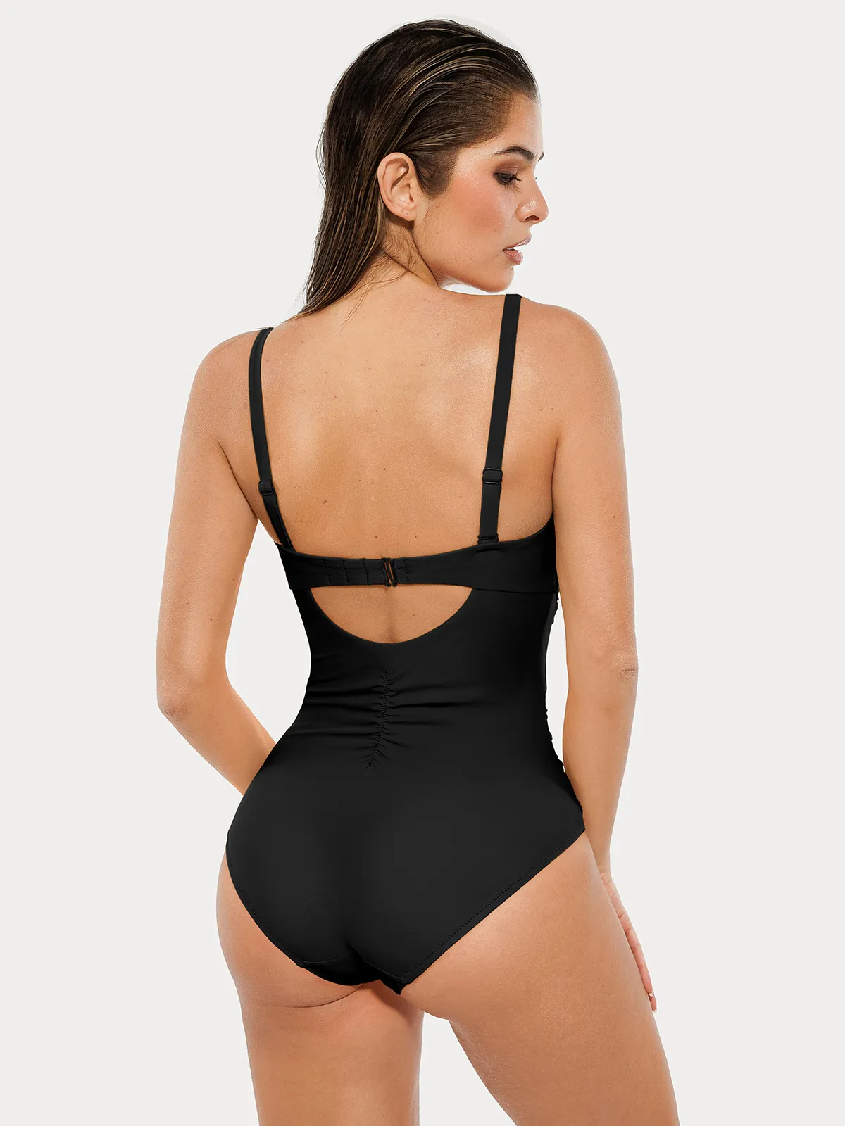 Twist & Shirred Sculpting One-Piece with Removable Straps - Image 23