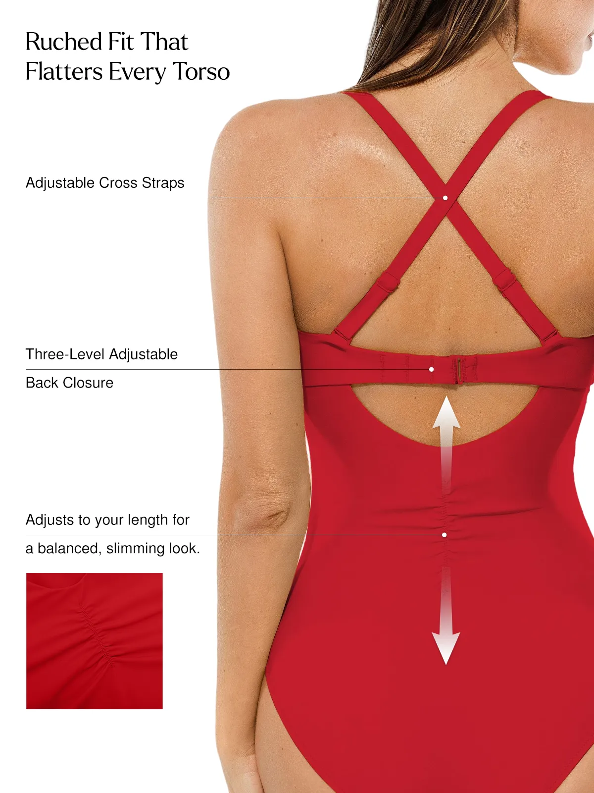 Twist & Shirred Sculpting One-Piece with Removable Straps - Image 42