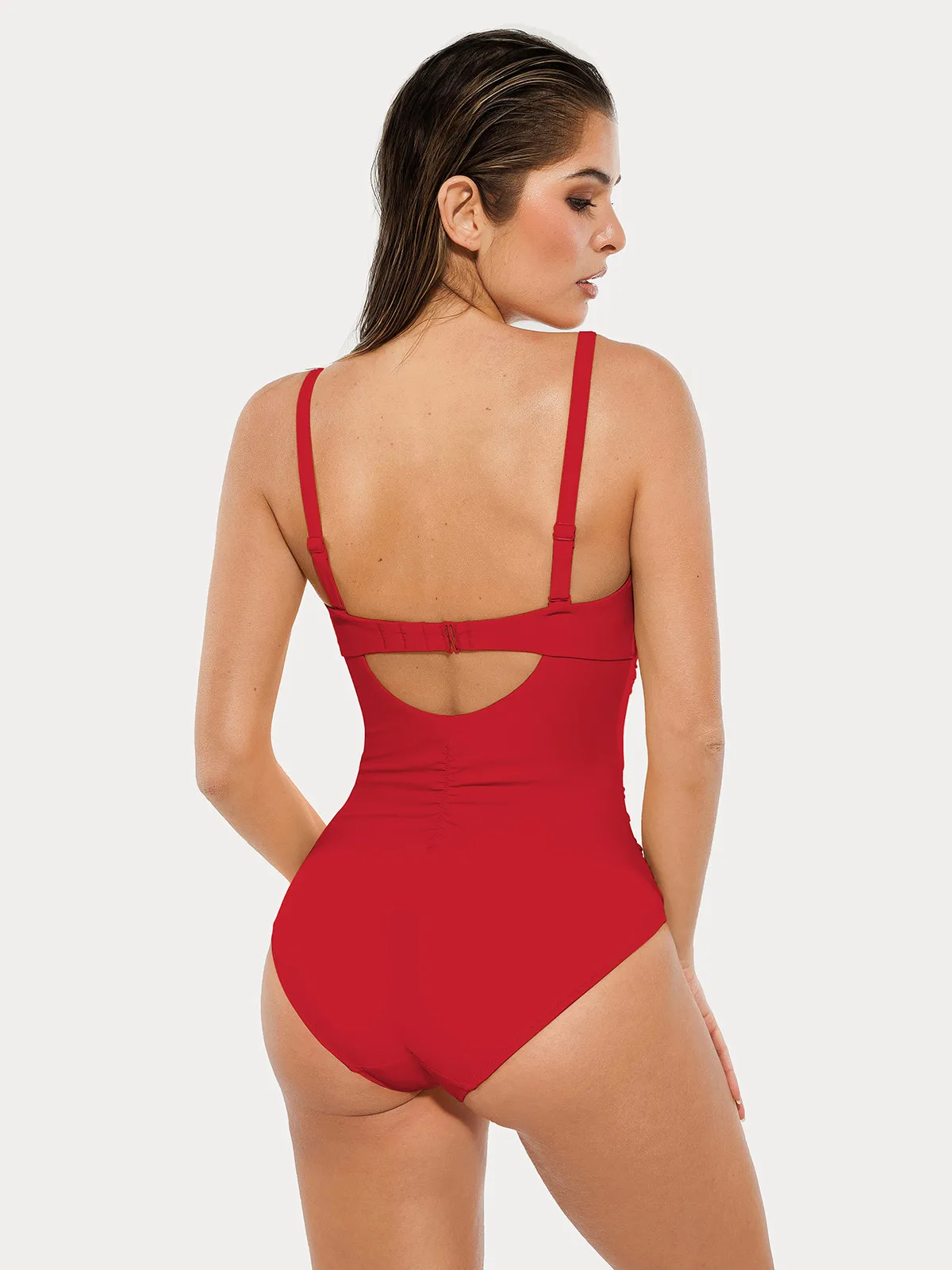 Twist & Shirred Sculpting One-Piece with Removable Straps - Image 46