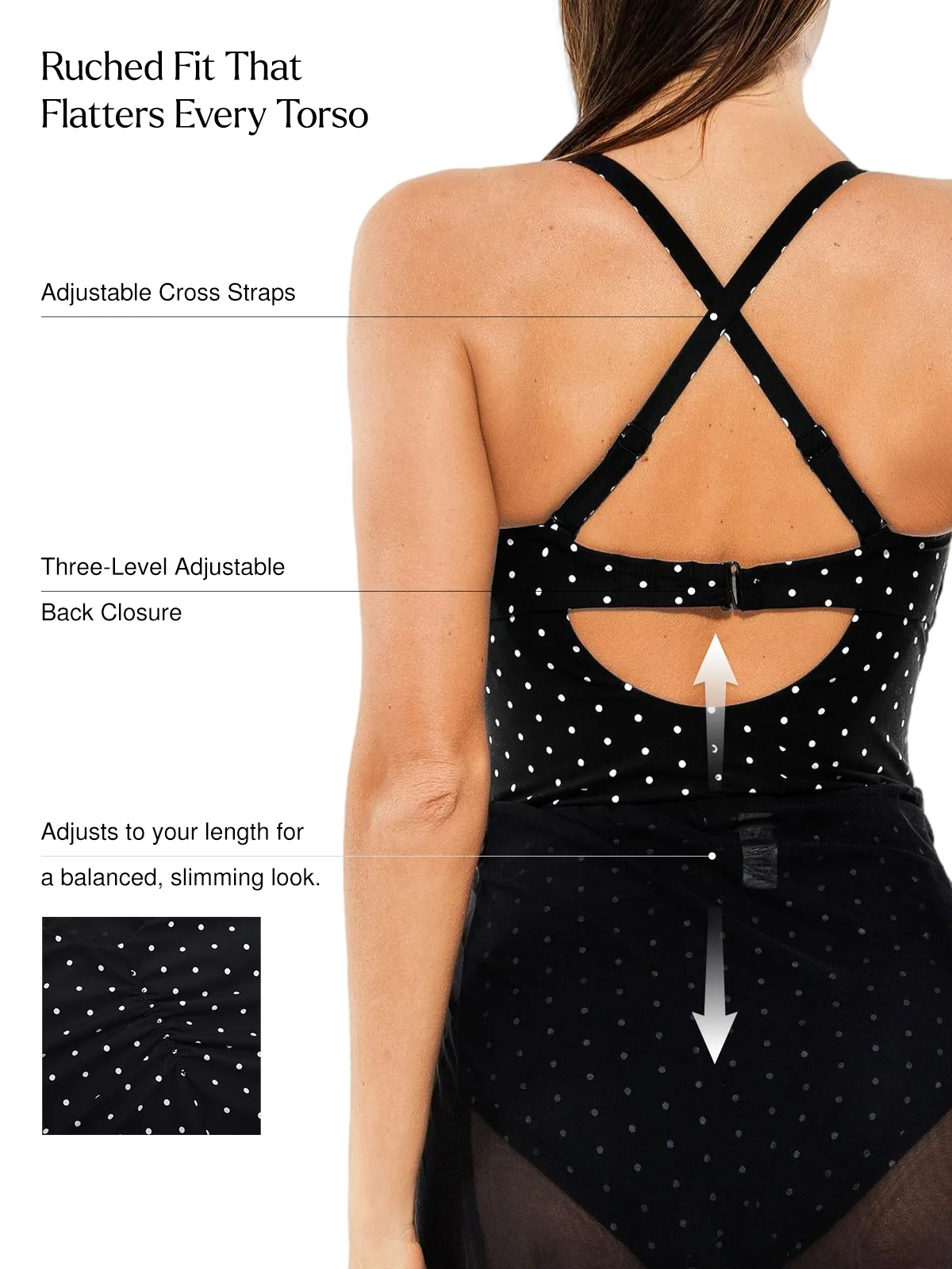 Twist & Shirred Sculpting One-Piece with Removable Straps - Image 6
