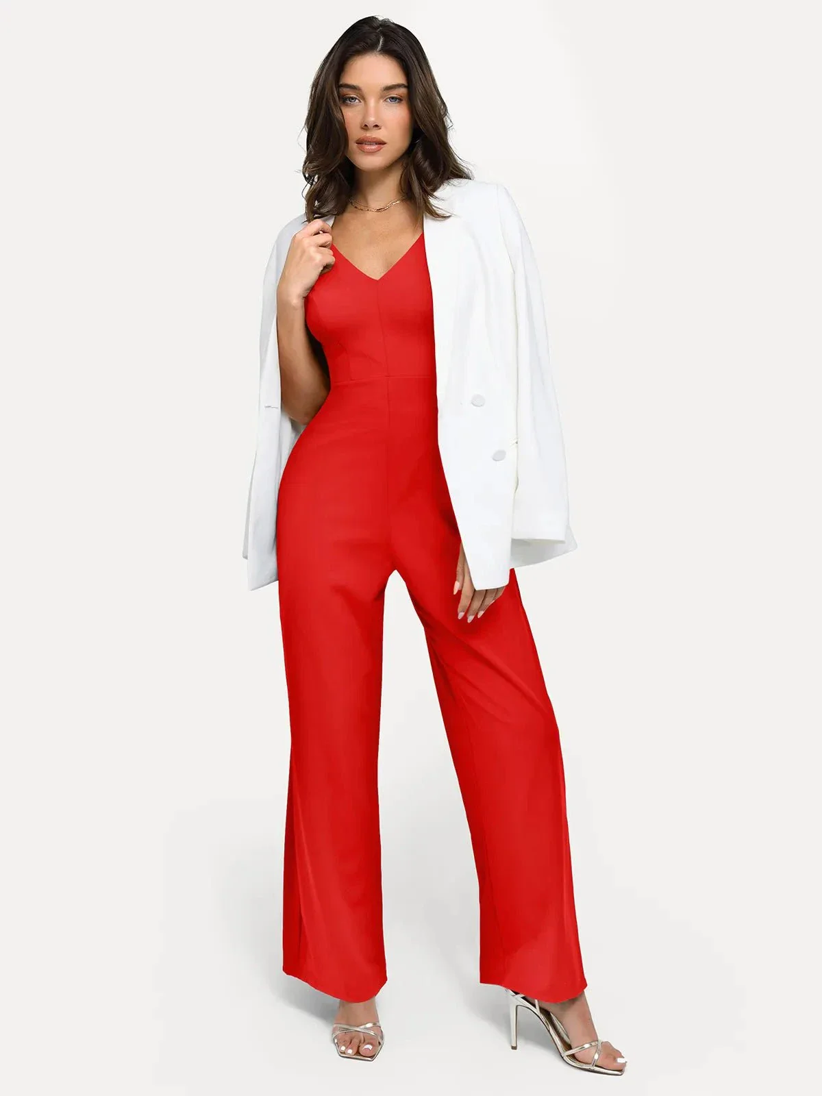 Shapewear Slimming Wide-Leg Jumpsuit - Image 10