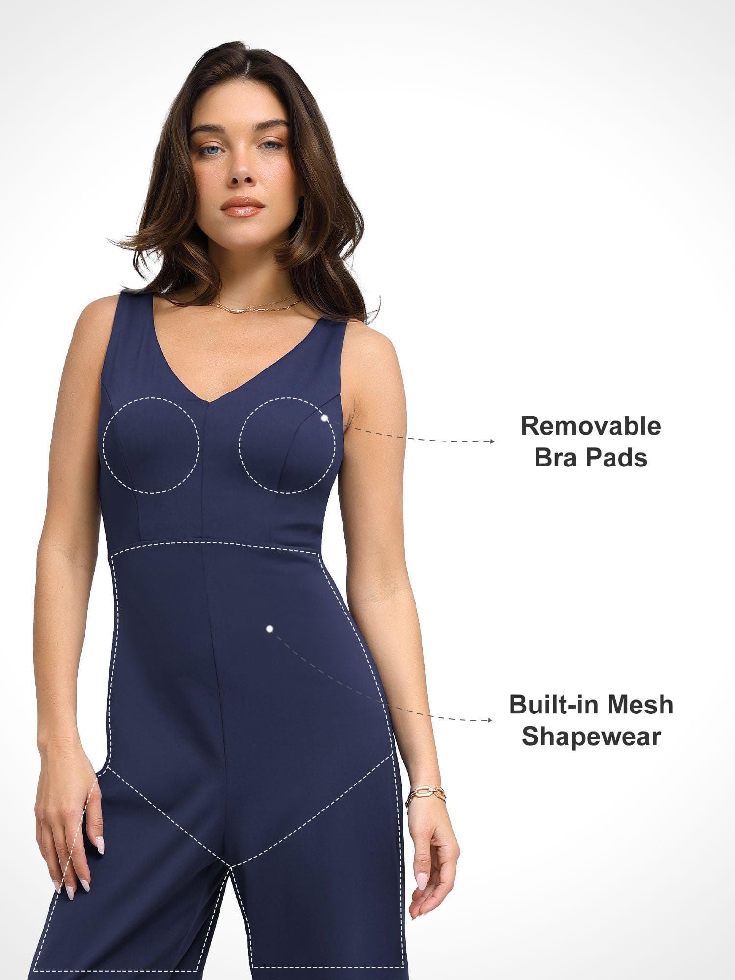 Shapewear Slimming Wide-Leg Jumpsuit - Image 12