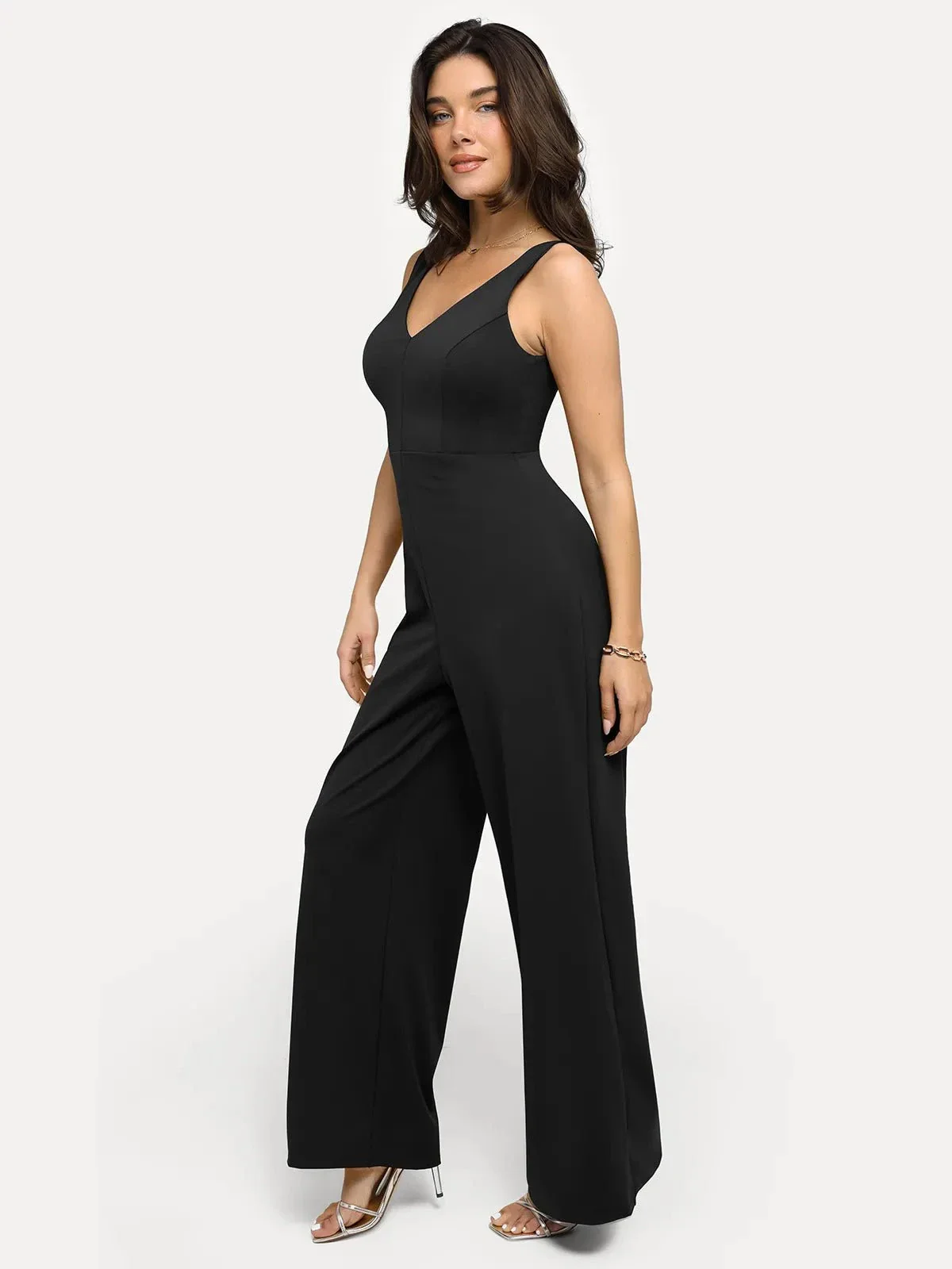 Shapewear Slimming Wide-Leg Jumpsuit - Image 3