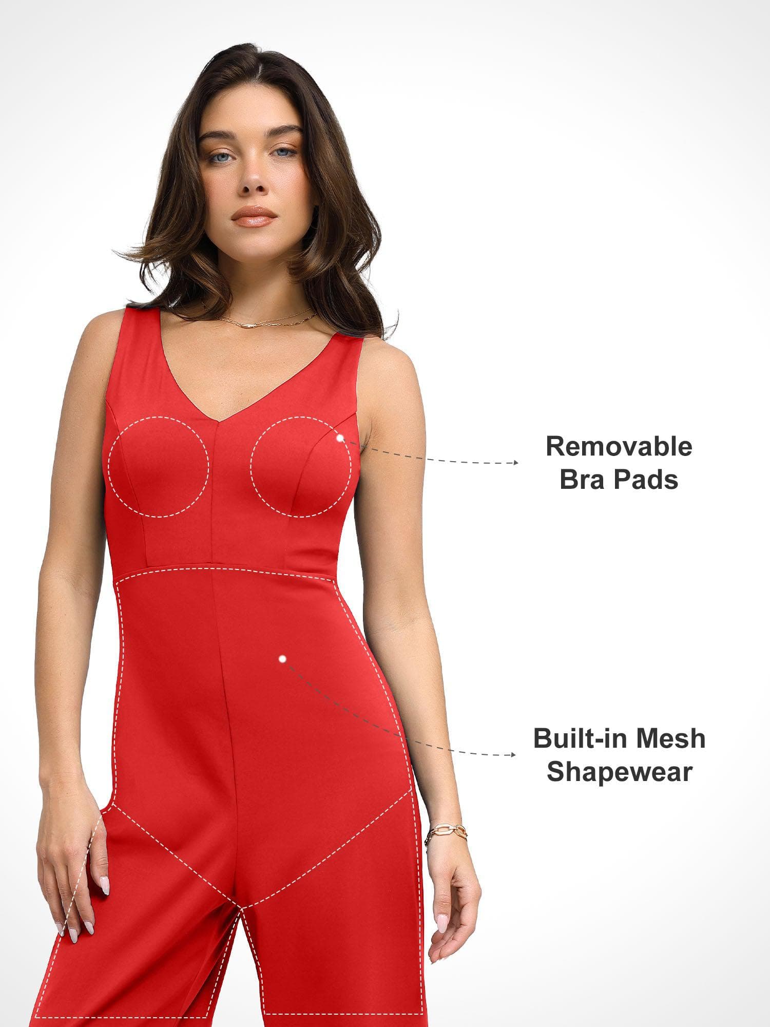 Shapewear Slimming Wide-Leg Jumpsuit - Image 7
