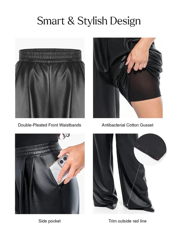 Velvet Wide-Leg Sculpting Trousers - Image 15