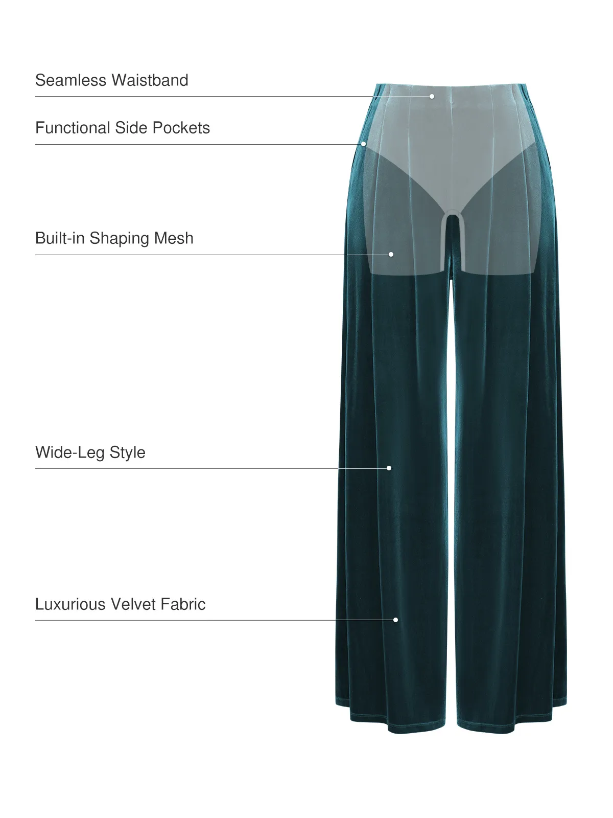 Velvet Wide-Leg Sculpting Trousers - Image 39