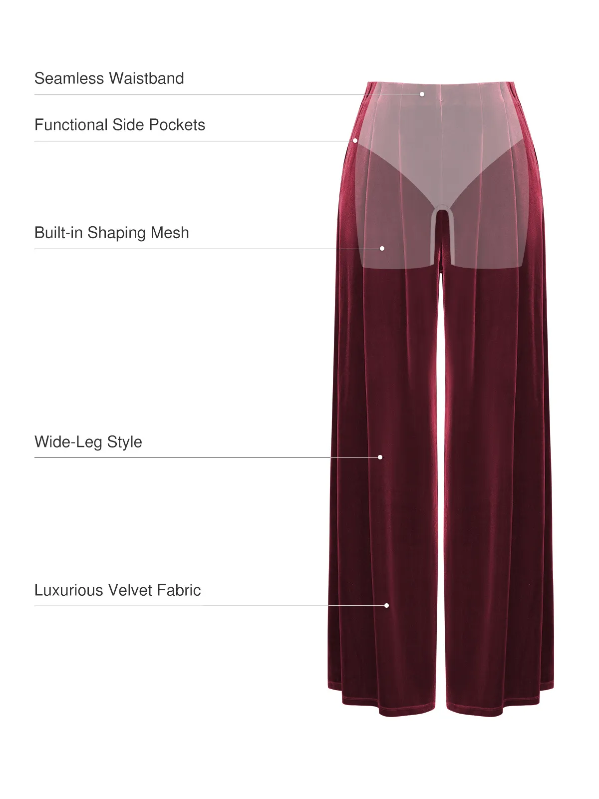 Velvet Wide-Leg Sculpting Trousers - Image 97
