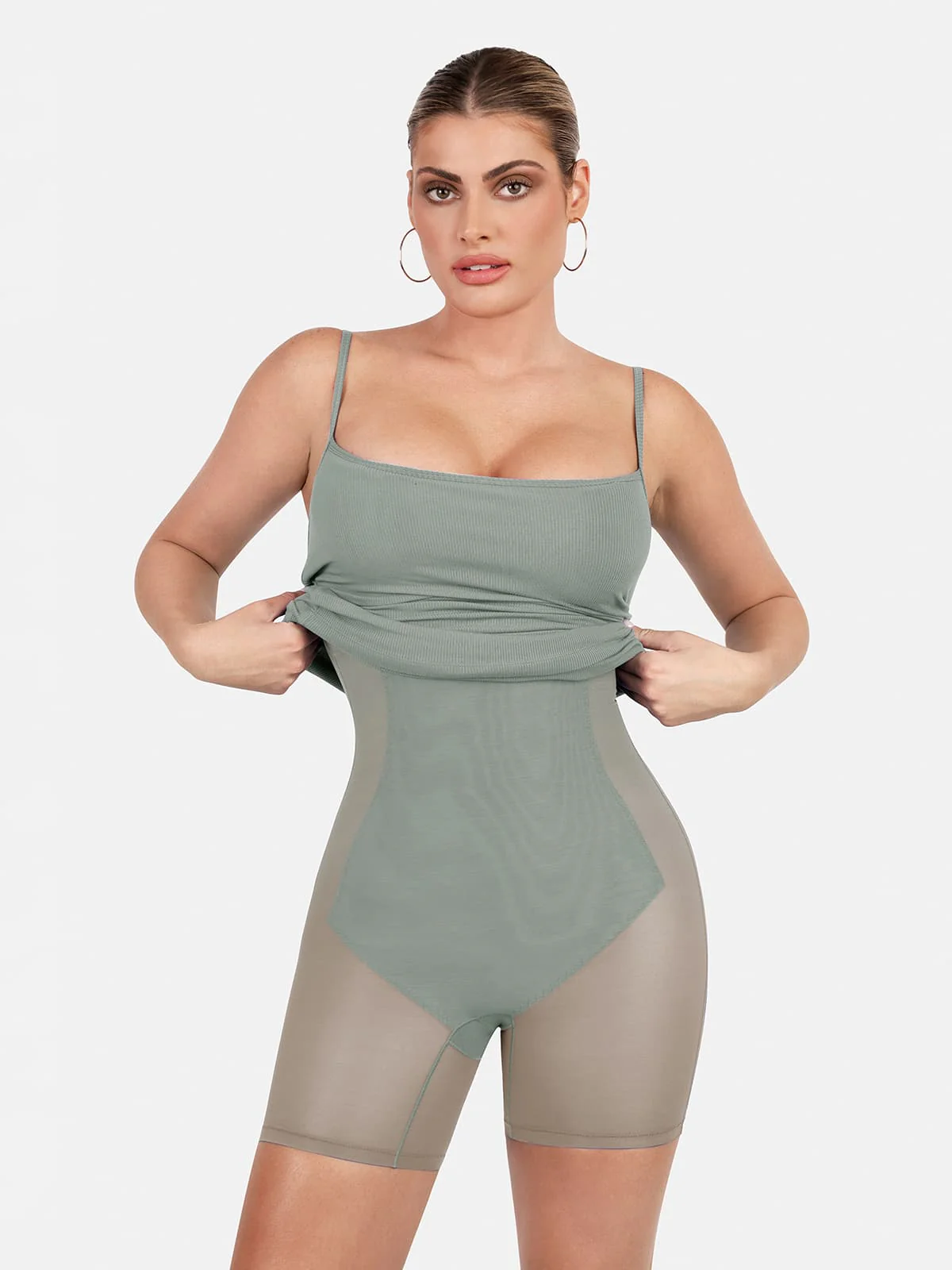 Shapewear Solid Modal Butt Lift Mini Slip Dress - Image 32