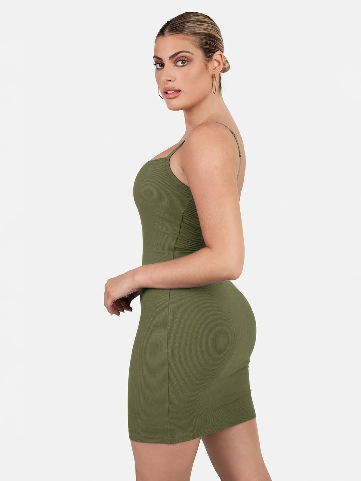Shapewear Solid Modal Butt Lift Mini Slip Dress - Image 39